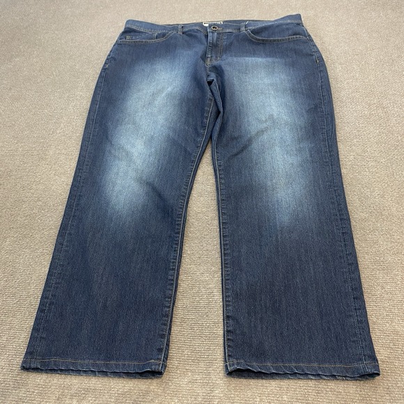 Travis Mathew Jeans Mens 40x28 Straight Dark Wash Blue Denim Stretch Casual - Picture 1 of 11